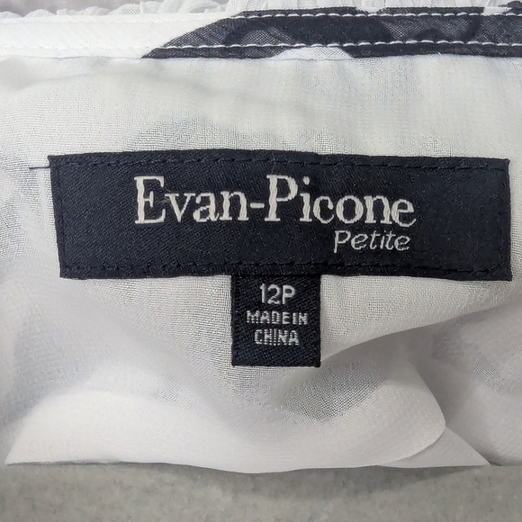 Evan-Picone Size 12 Petite NWT Sleeveless Blouse With Ruffle Neckline - Picture 5 of 11